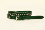 a women_s belt with meatal eyelet puching